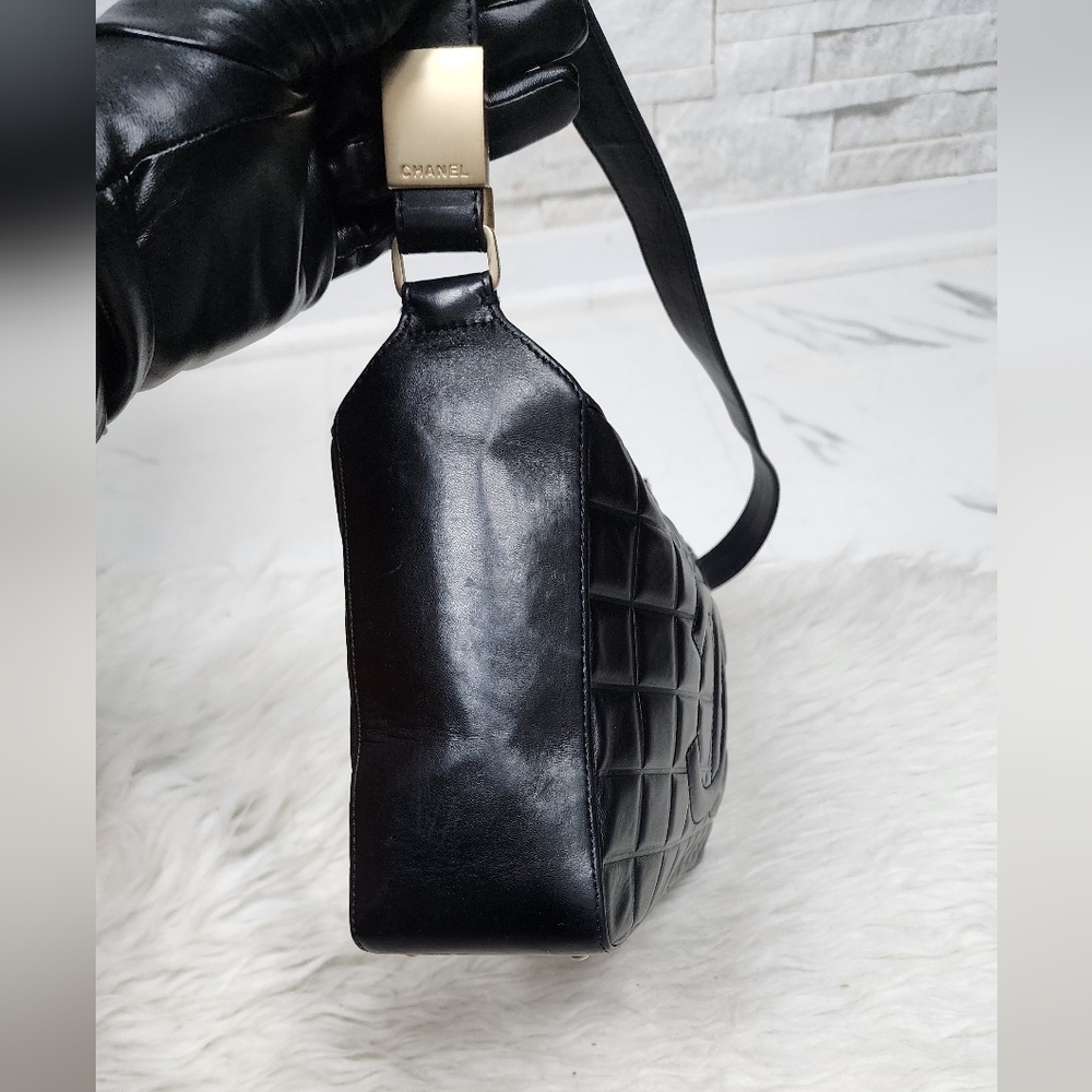 Chanel Black Chocolate Bar LeatherShoulder - Picture 10 of 14